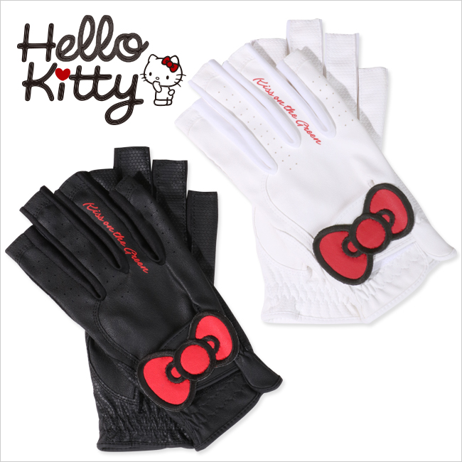 限定Hello Kittyコラボ★キティちゃんグローブ【両手・指先開き】(ゴルフウェア レディース ゴルフウエア) Sサイズ Mサイズ