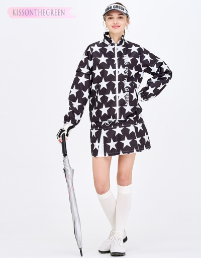 より軽くソフトに！耐水圧10000mm以上 星柄レインウェアスカート / 撥