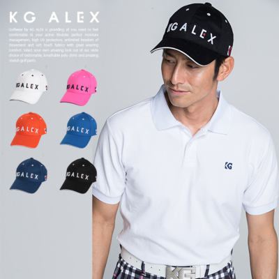 代引手数料無料】KG-ALEX ロゴ刺繍入りキャップ ゴルフウェア メンズ 