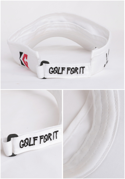 代引手数料無料】KG-ALEX ロゴ刺繍入りサンバイザー ゴルフウェア