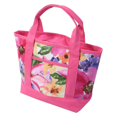 フラワー柄ラウンドバッグ / ゴルフ レディース バッグ 小物